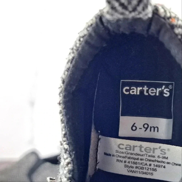 Carter's Infant Shoes - Grey - 6-9 month NWOT - Picture 6 of 6